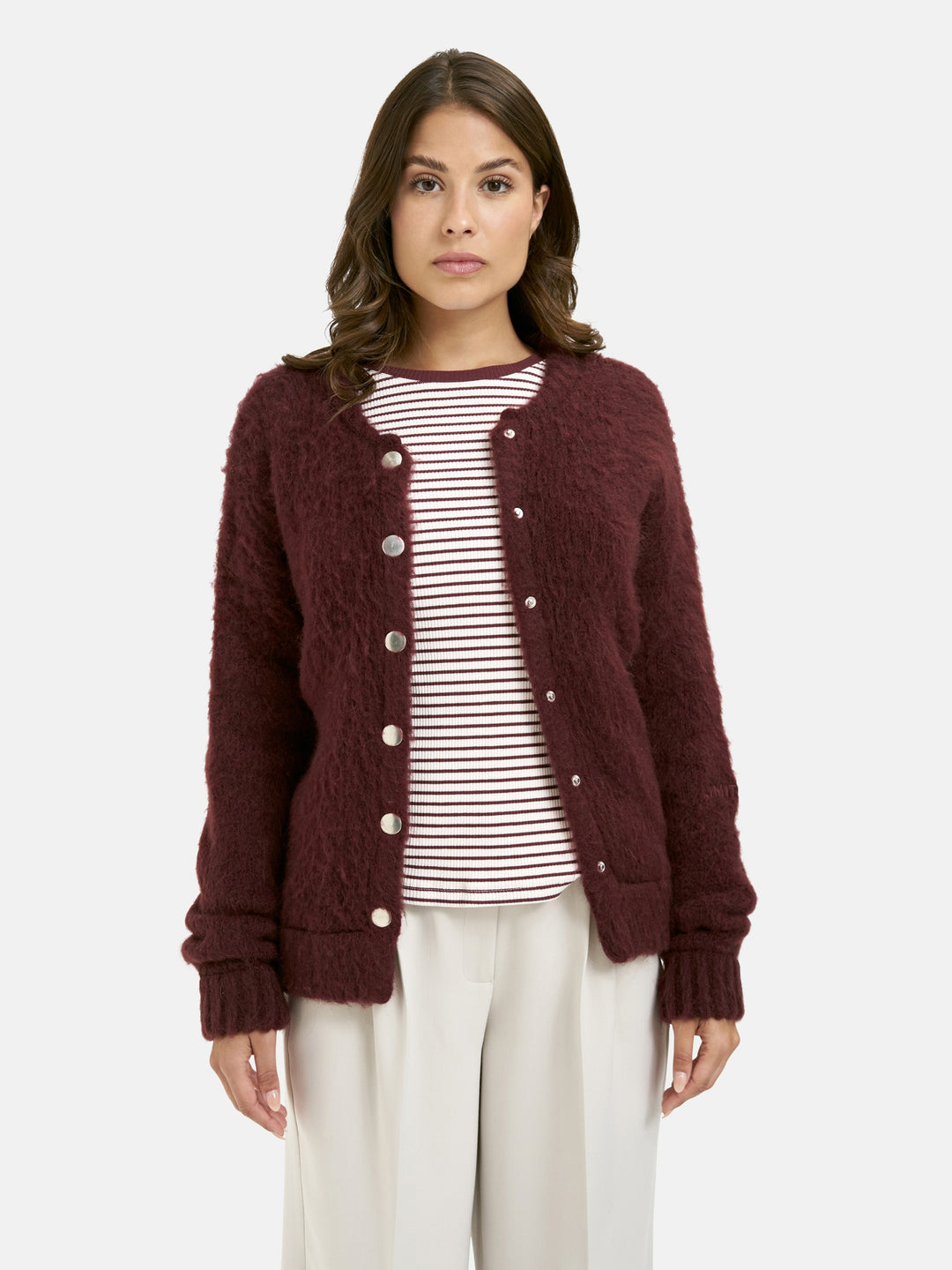HAIRY KNIT BOMBER, BORDEAUX 413 Bild 3
