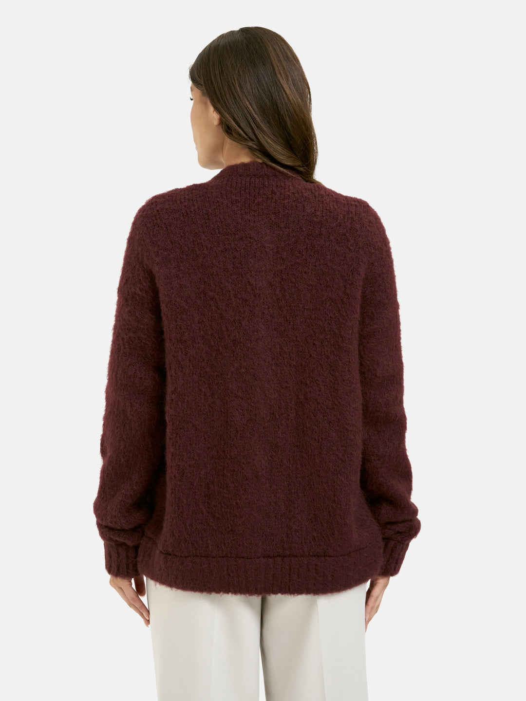 HAIRY KNIT BOMBER, BORDEAUX 413 Bild 4
