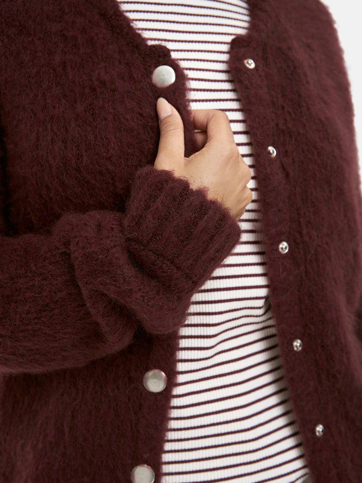 HAIRY KNIT BOMBER, BORDEAUX 413 Bild 6