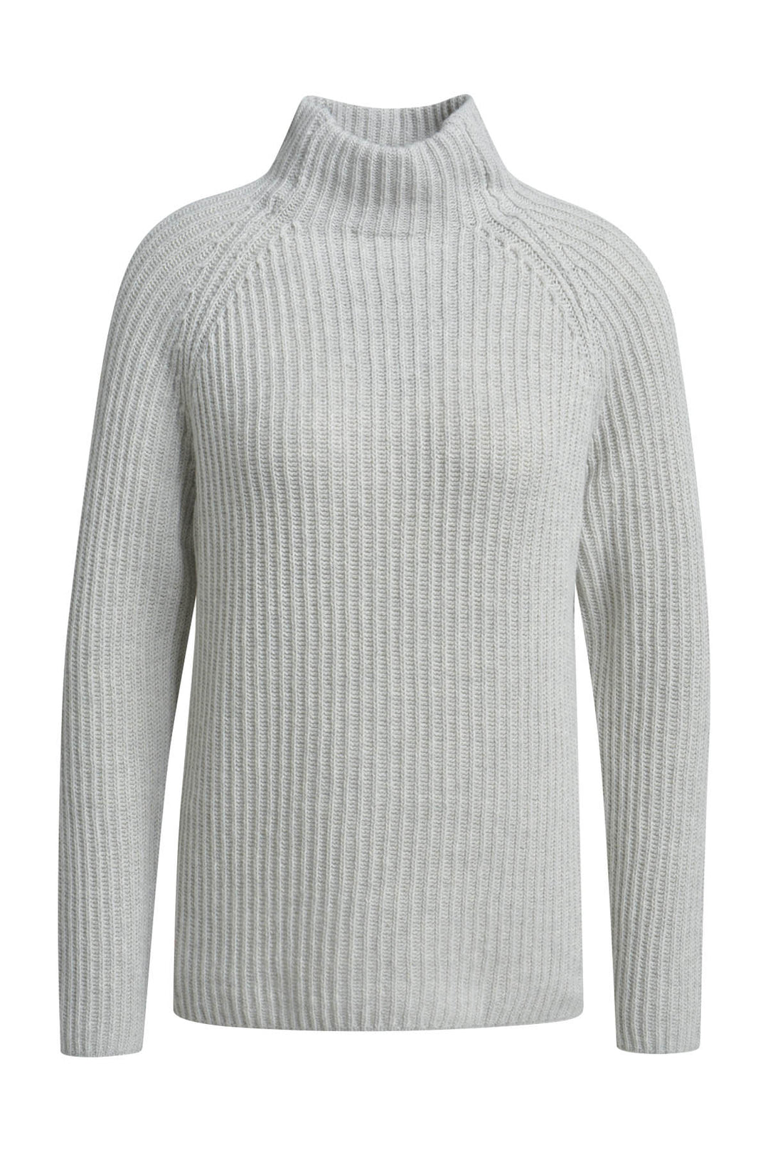 HIGH COLLAR RAGLAN RIB PULLOVER, SILVER GREY MELANGE 811 Bild 1