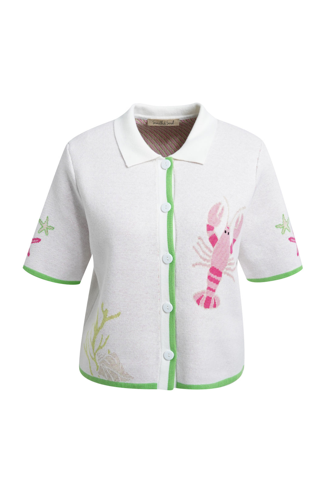 LOBSTER CARDIGAN, OFFWHITE PRINT 1104 Bild 1