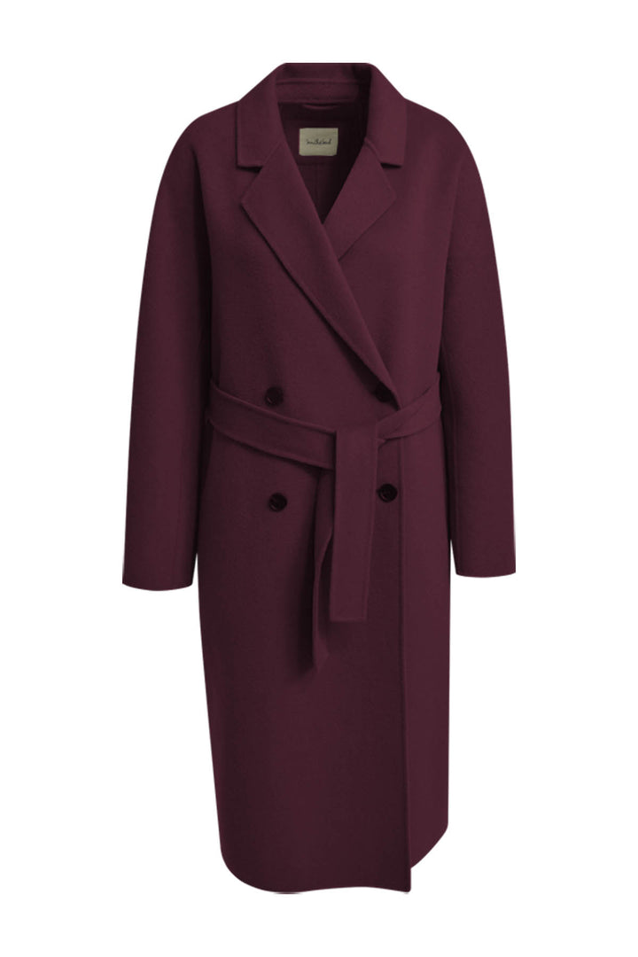 LONG WOOL BLENDED COAT, PLUM 508 Bild 1