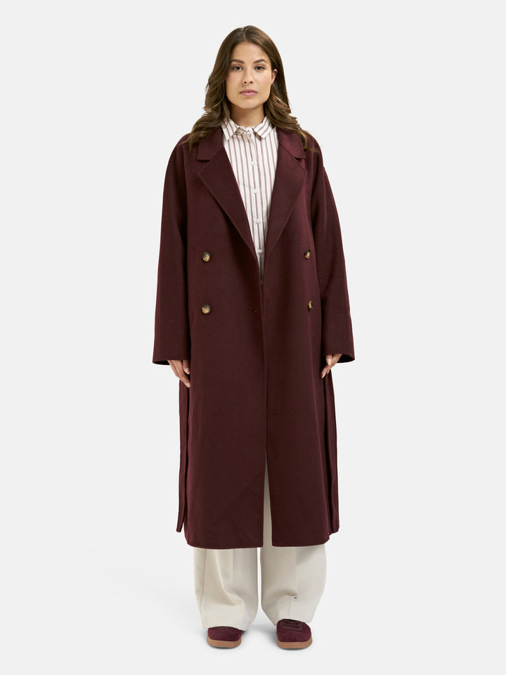 LONG WOOL BLENDED COAT, PLUM 508 Bild 2