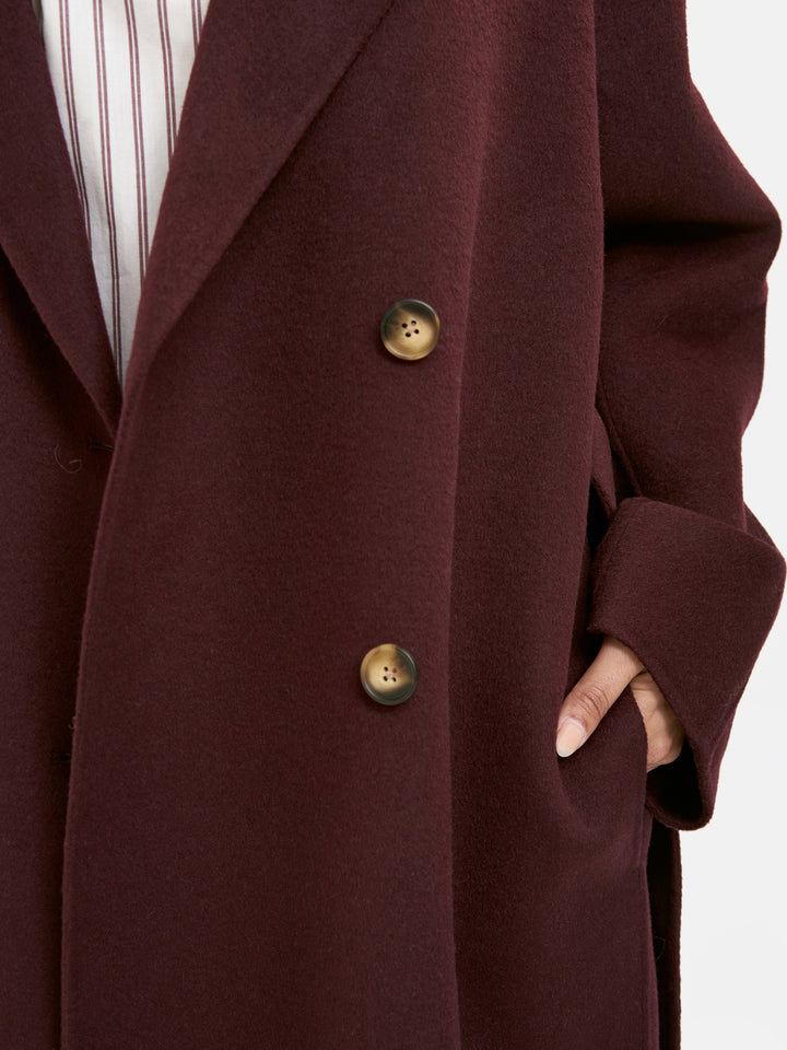 LONG WOOL BLENDED COAT, PLUM 508 Bild 5