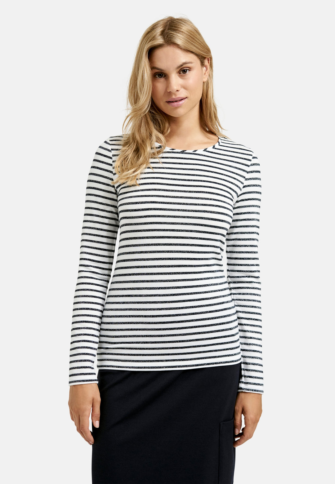 LONGSLEEVES METALLIC STRIPES, MARINE 606 Bild 1
