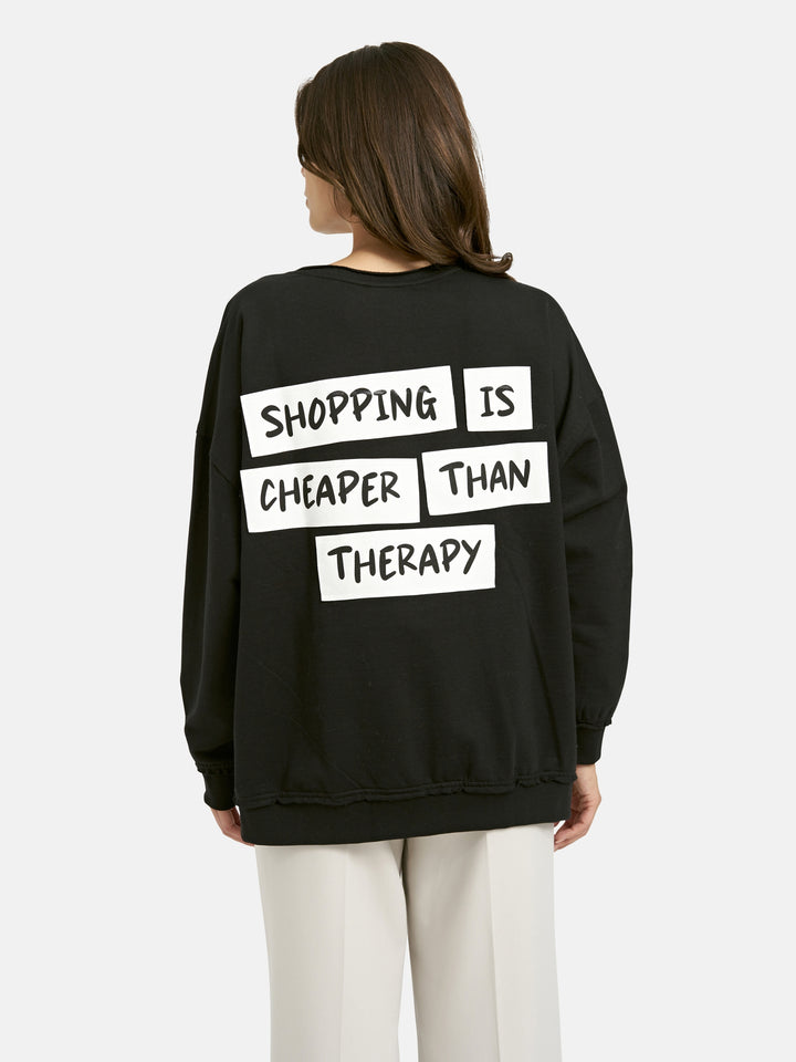 OVERSIZE SWEATSHIRT OPEN EDGES VN, BLACK 099 Bild 2