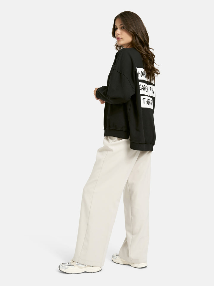 OVERSIZE SWEATSHIRT OPEN EDGES VN, BLACK 099 Bild 3
