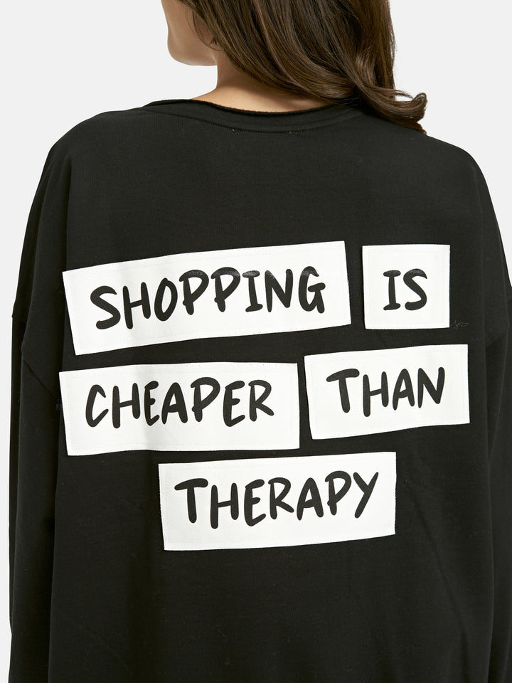OVERSIZE SWEATSHIRT OPEN EDGES VN, BLACK 099 Bild 4