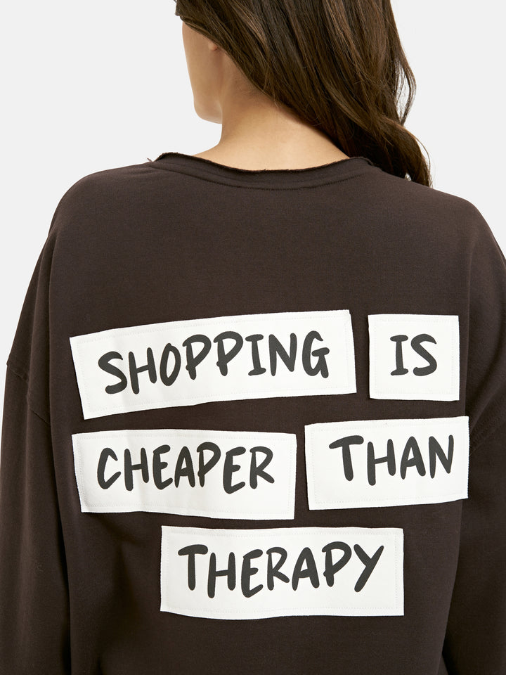 OVERSIZE SWEATSHIRT OPEN EDGES VN, CHOCO 903 Bild 6