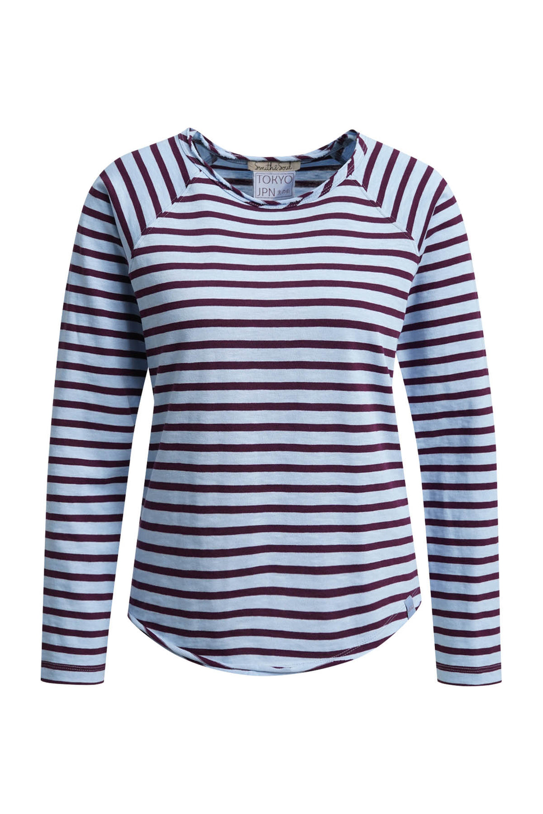 REGULAR BASIC SWEAT RAGLAN STRIPED, LIGHT BLUE 601 Bild 1