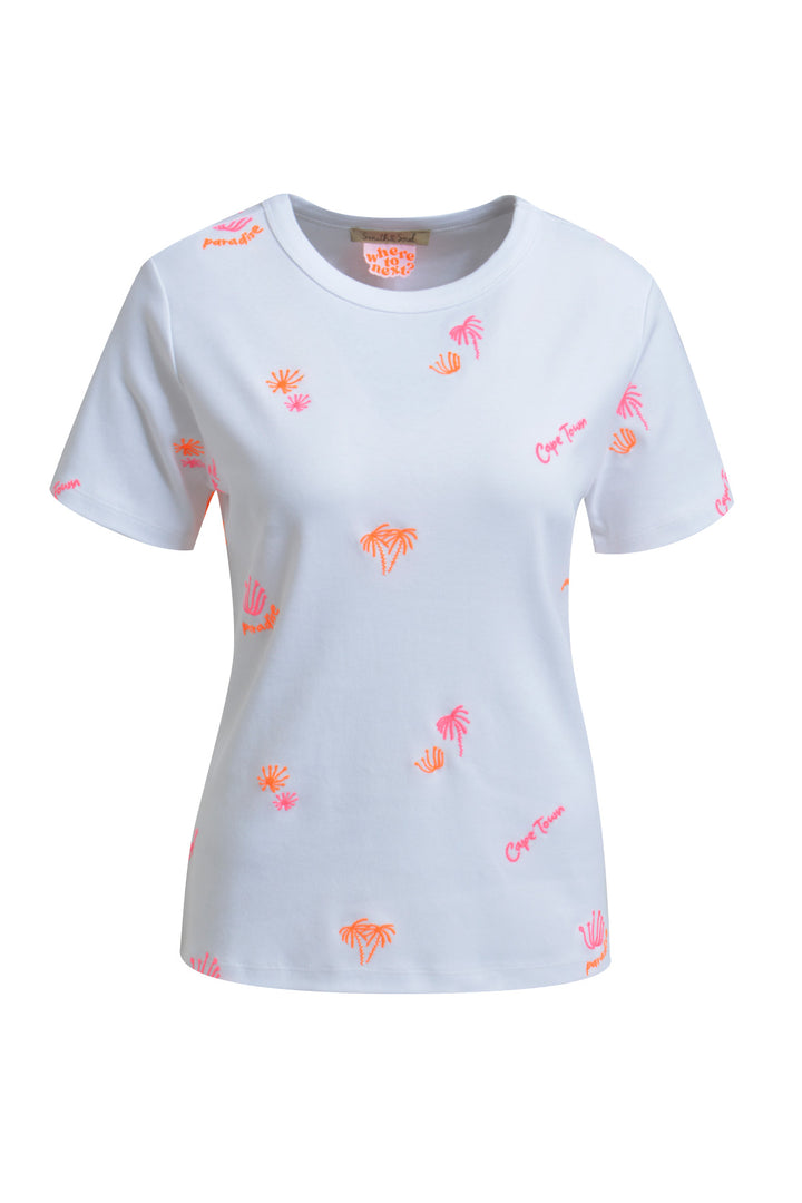 REGULAR INTERLOCK T-SHIRT EMBROIDER, WHITE 100 Bild 1