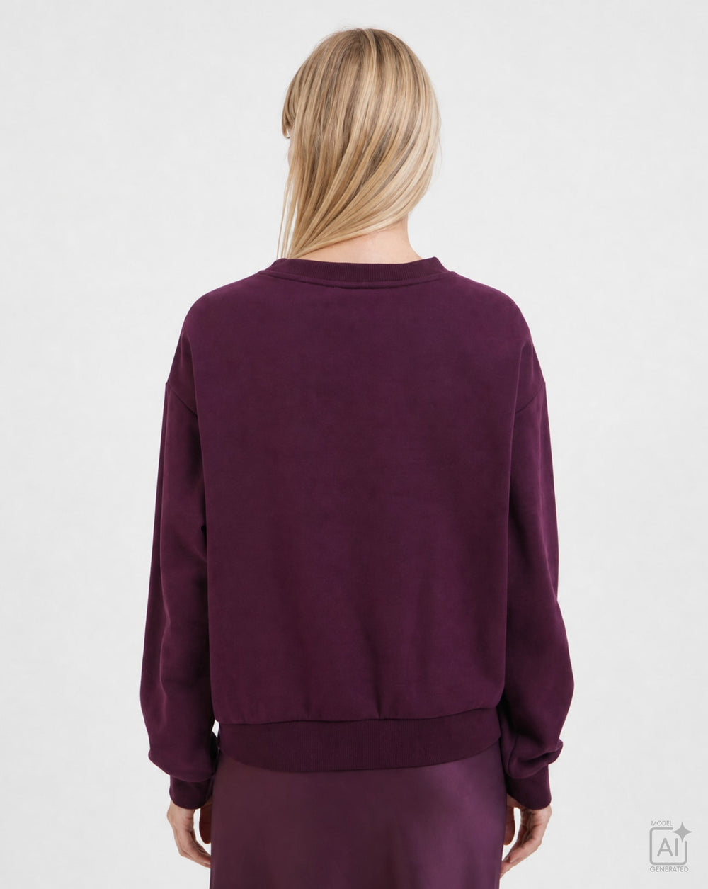 RELAXED COLLEGE SWEATSHIRT, PLUM 508 Bild 2