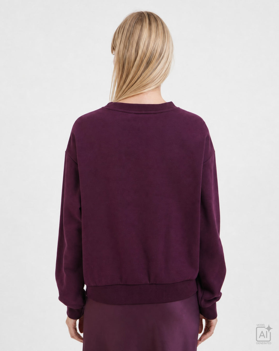RELAXED COLLEGE SWEATSHIRT, PLUM 508 Bild 2