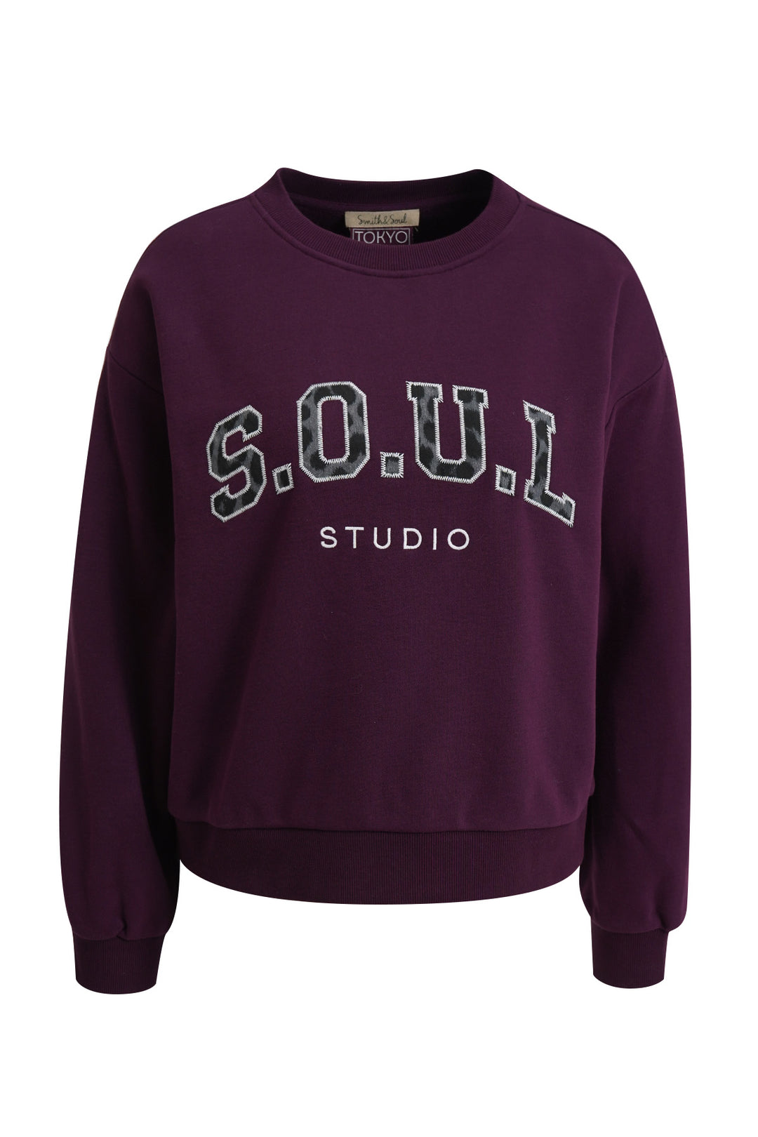 RELAXED COLLEGE SWEATSHIRT, PLUM 508 Bild 5