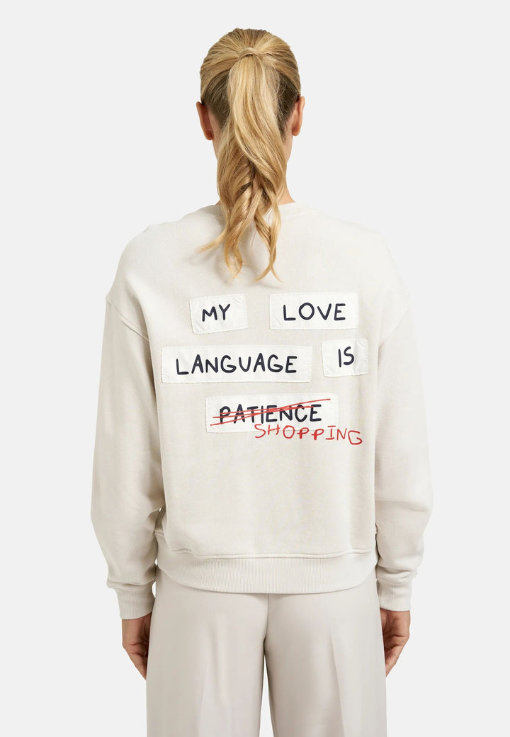 RELAXED SWEATSHIRT BACKPRINT, SAND 103 Bild 2