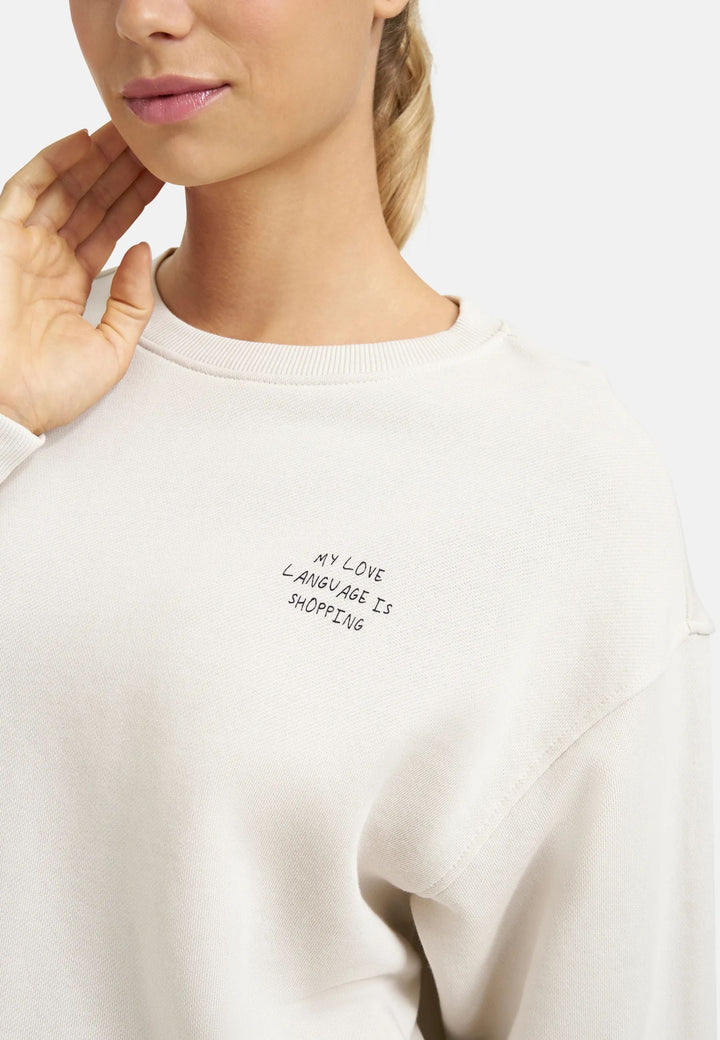 RELAXED SWEATSHIRT BACKPRINT, SAND 103 Bild 4