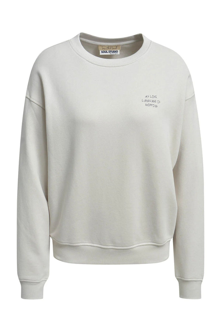 RELAXED SWEATSHIRT BACKPRINT, SAND 103 Bild 5