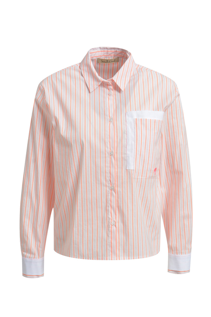 SHORT FITTED STRIPE BLOUSE BACK PRI, OFFWHITE PRINT 1104 Bild 1