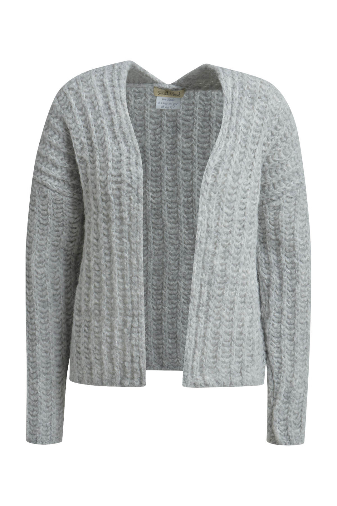SHORT OPEN CARDIGAN, SILVER GREY MELANGE 811 Bild 1