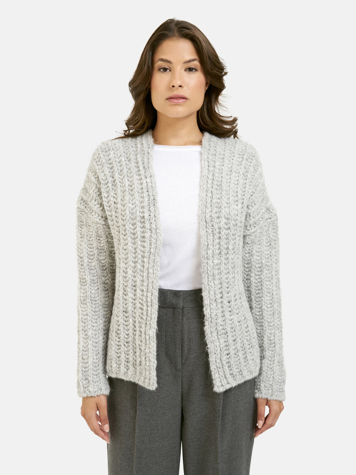 SHORT OPEN CARDIGAN, SILVER GREY MELANGE 811 Bild 3