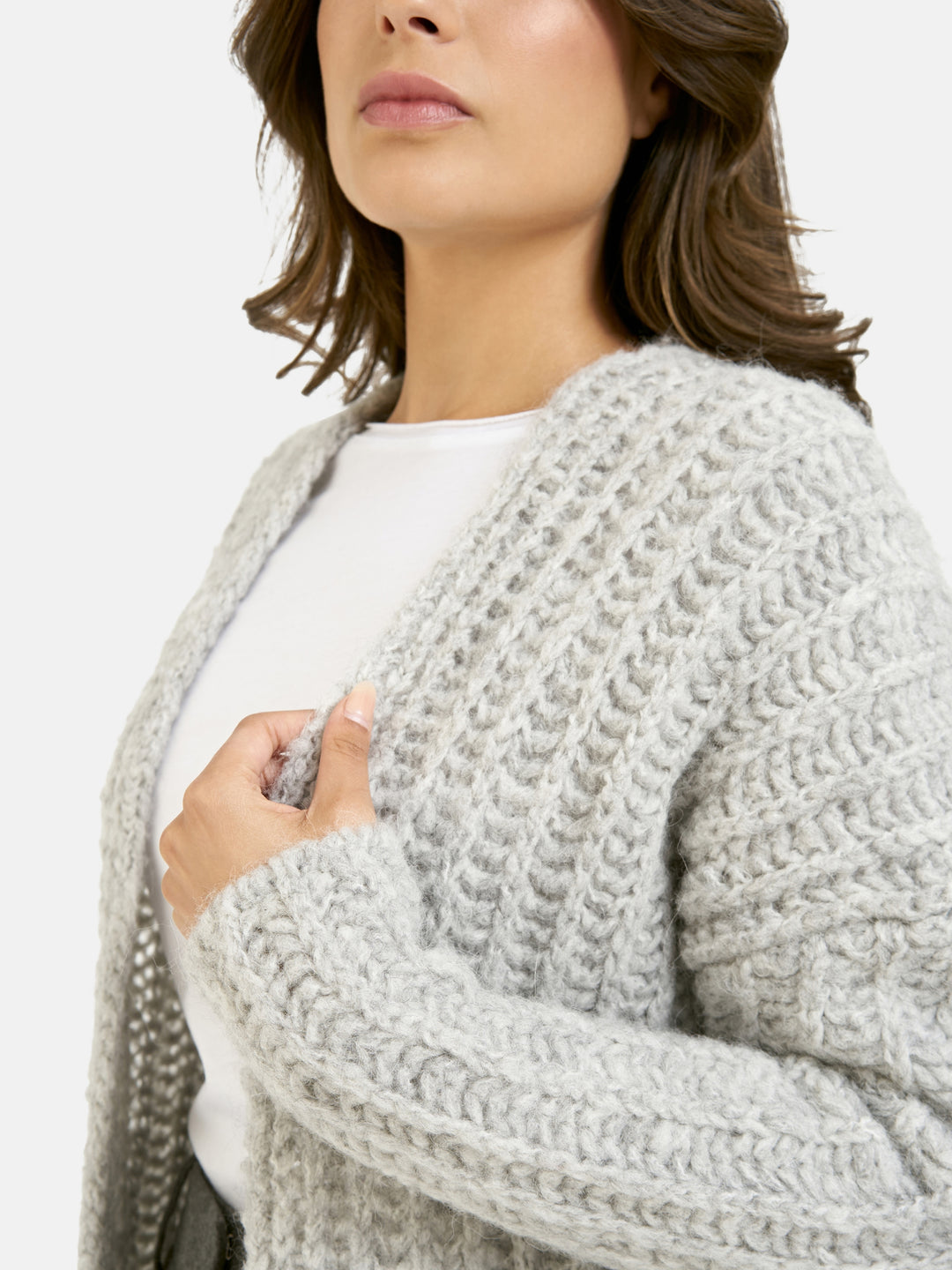 SHORT OPEN CARDIGAN, SILVER GREY MELANGE 811 Bild 6