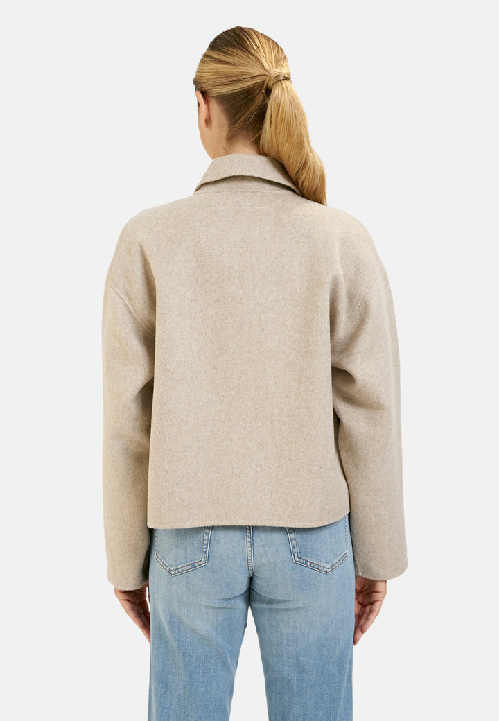 SHORT WOOL BLENDED JACKET, BEIGE MELANGE 118 Bild 4