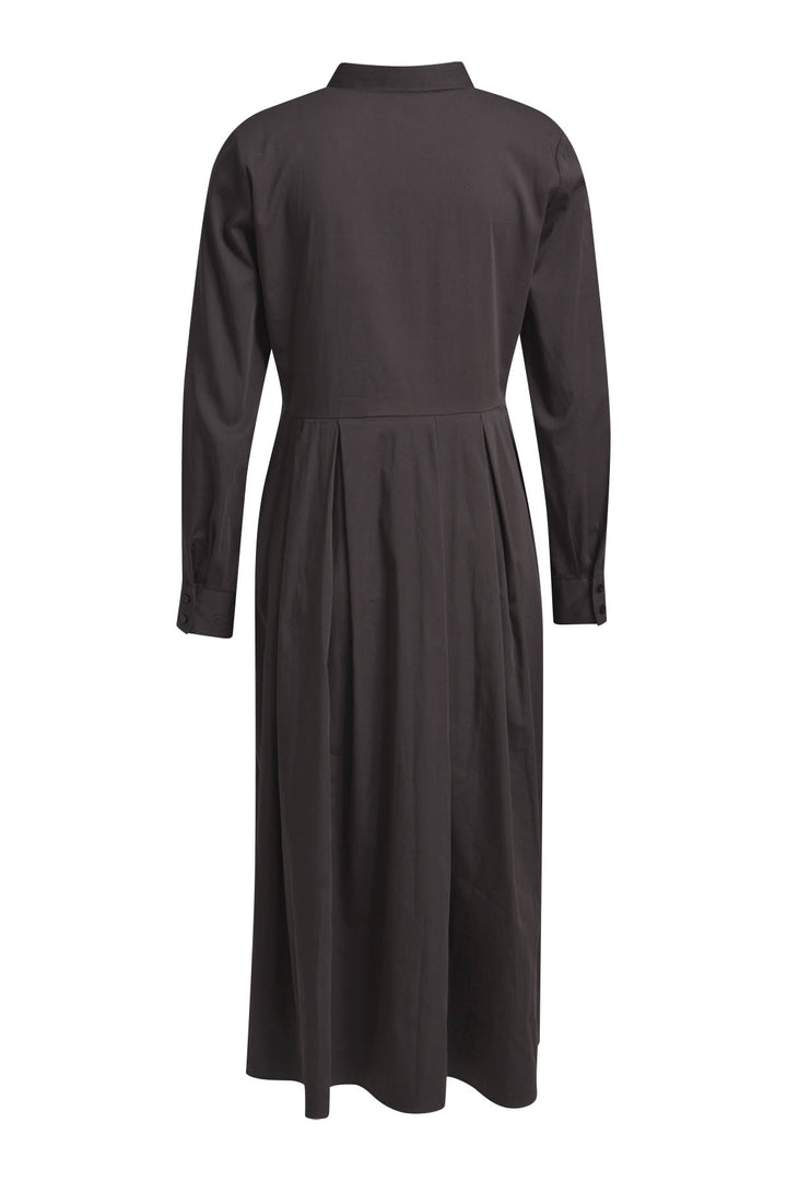 SOLID DRESS WITH PLEATS, CHOCO 903 Bild 2