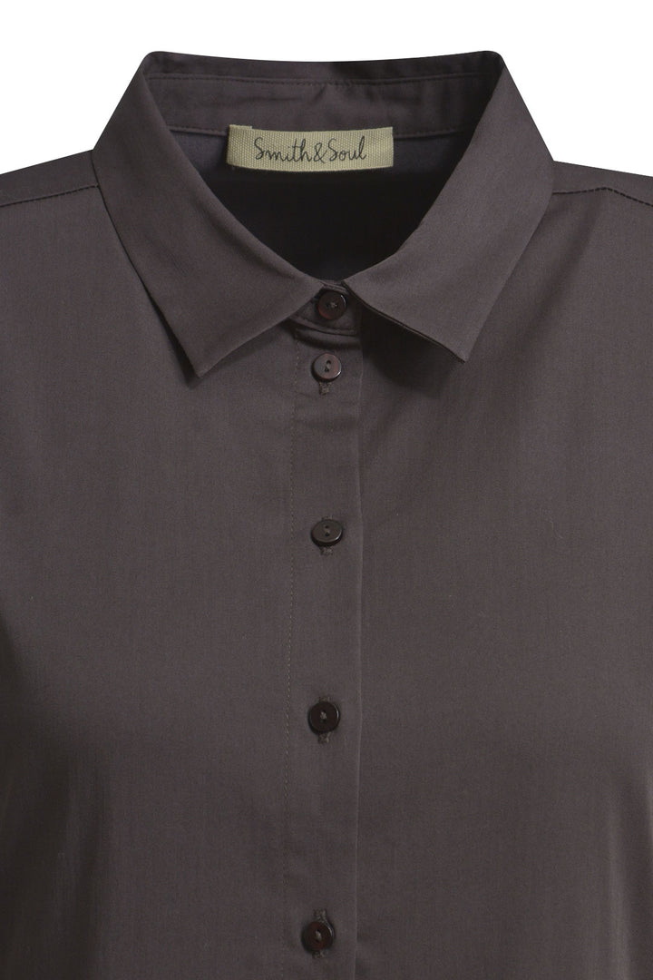 SOLID DRESS WITH PLEATS, CHOCO 903 Bild 3