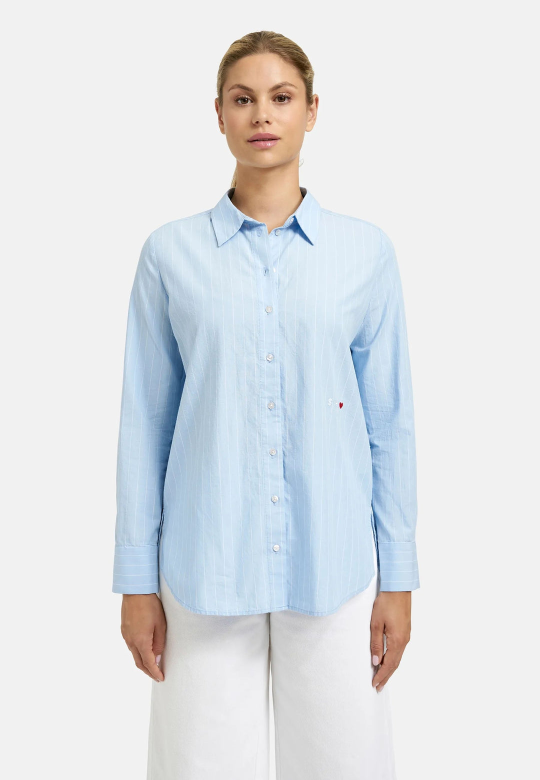 STRIPED BLOUSE WITH BACK PATCH, SKY PRINT 1602 Bild 1