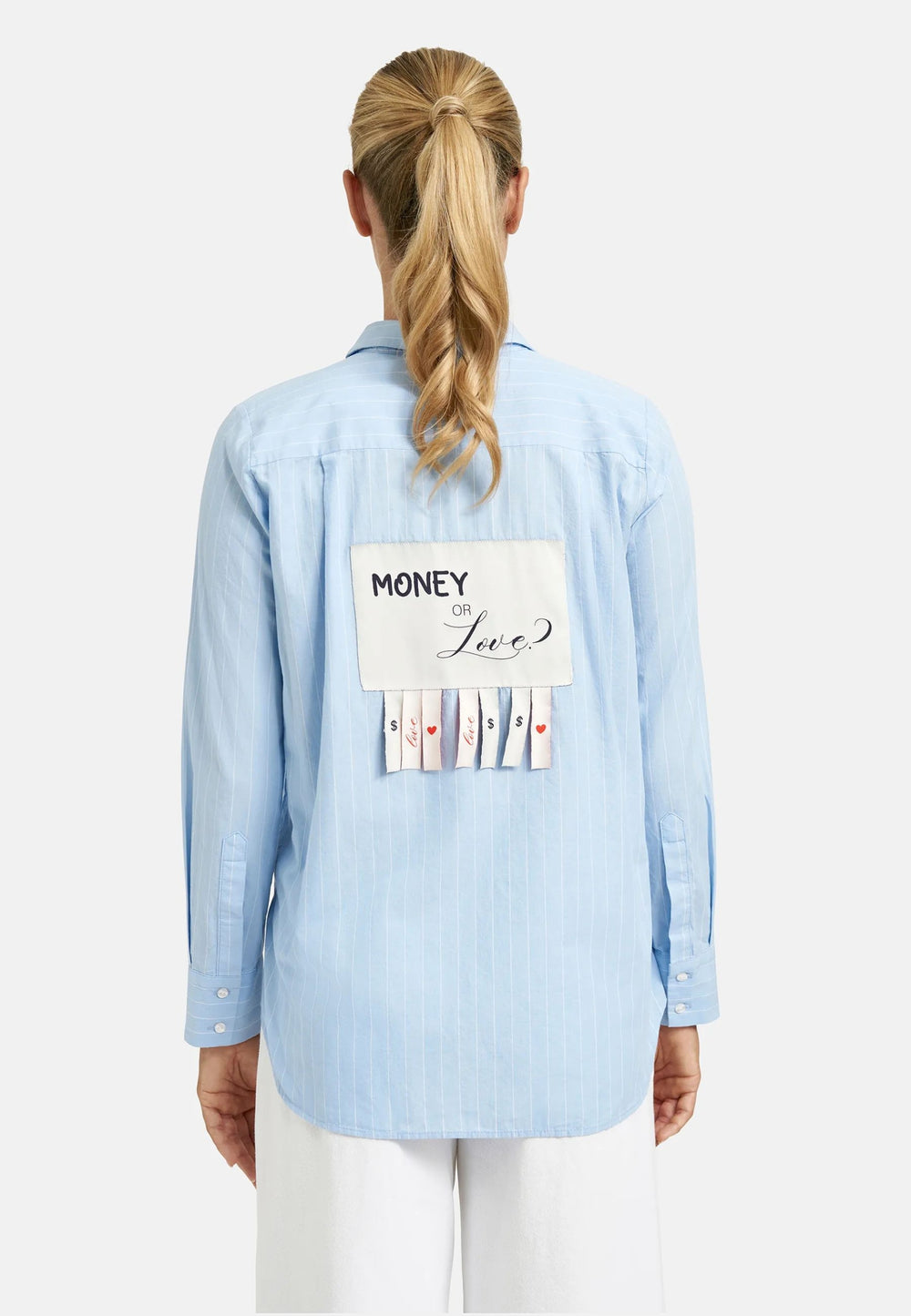 STRIPED BLOUSE WITH BACK PATCH, SKY PRINT 1602 Bild 2