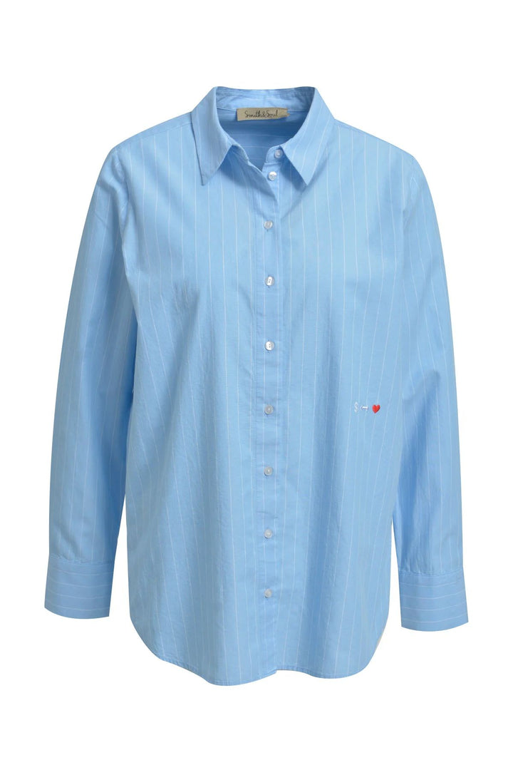 STRIPED BLOUSE WITH BACK PATCH, SKY PRINT 1602 Bild 6