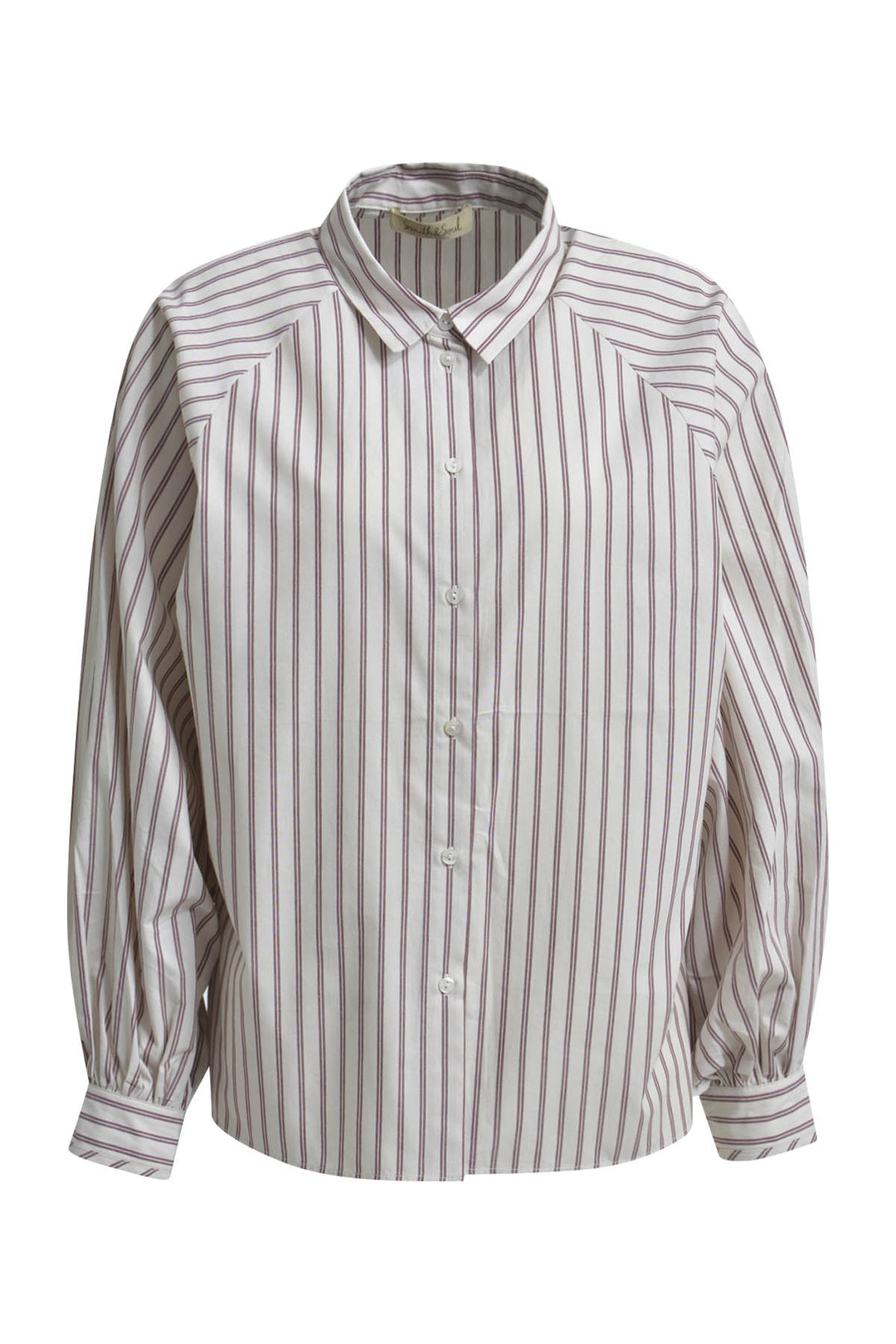 STRIPED DEEP RAGLAN BLOUSE, BORDEAUX PRINT 1413 Bild 1