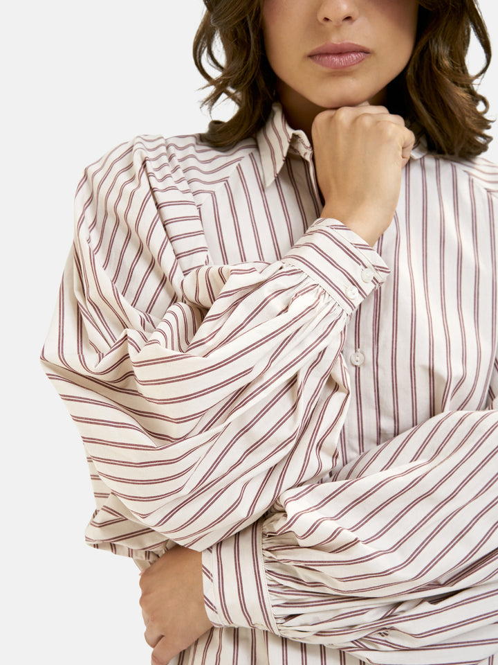 STRIPED DEEP RAGLAN BLOUSE, BORDEAUX PRINT 1413 Bild 6