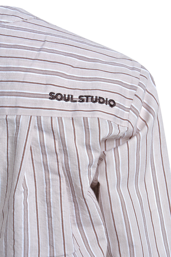 STRIPED V-NECK BLOUSE, CHOCO PRINT 1903 Bild 3