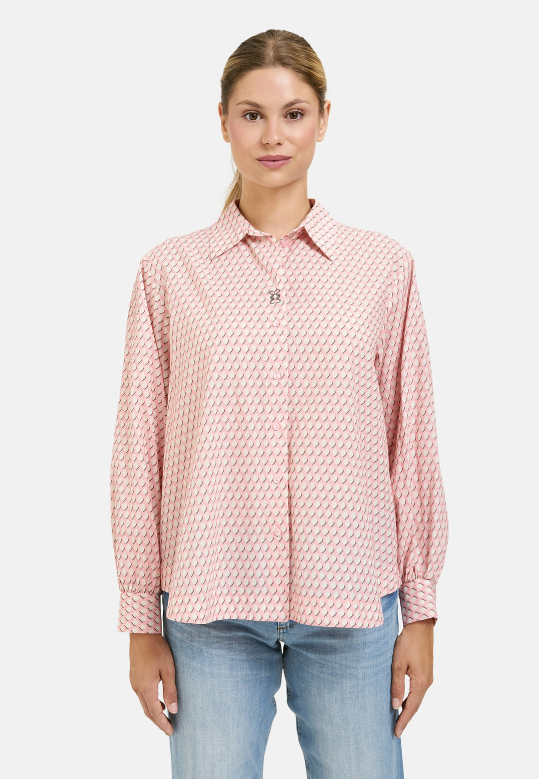 VOLUM SLV SHIRT COLLAR BLOUSE, BUBBLEGUM PRINT 1452 Bild 3