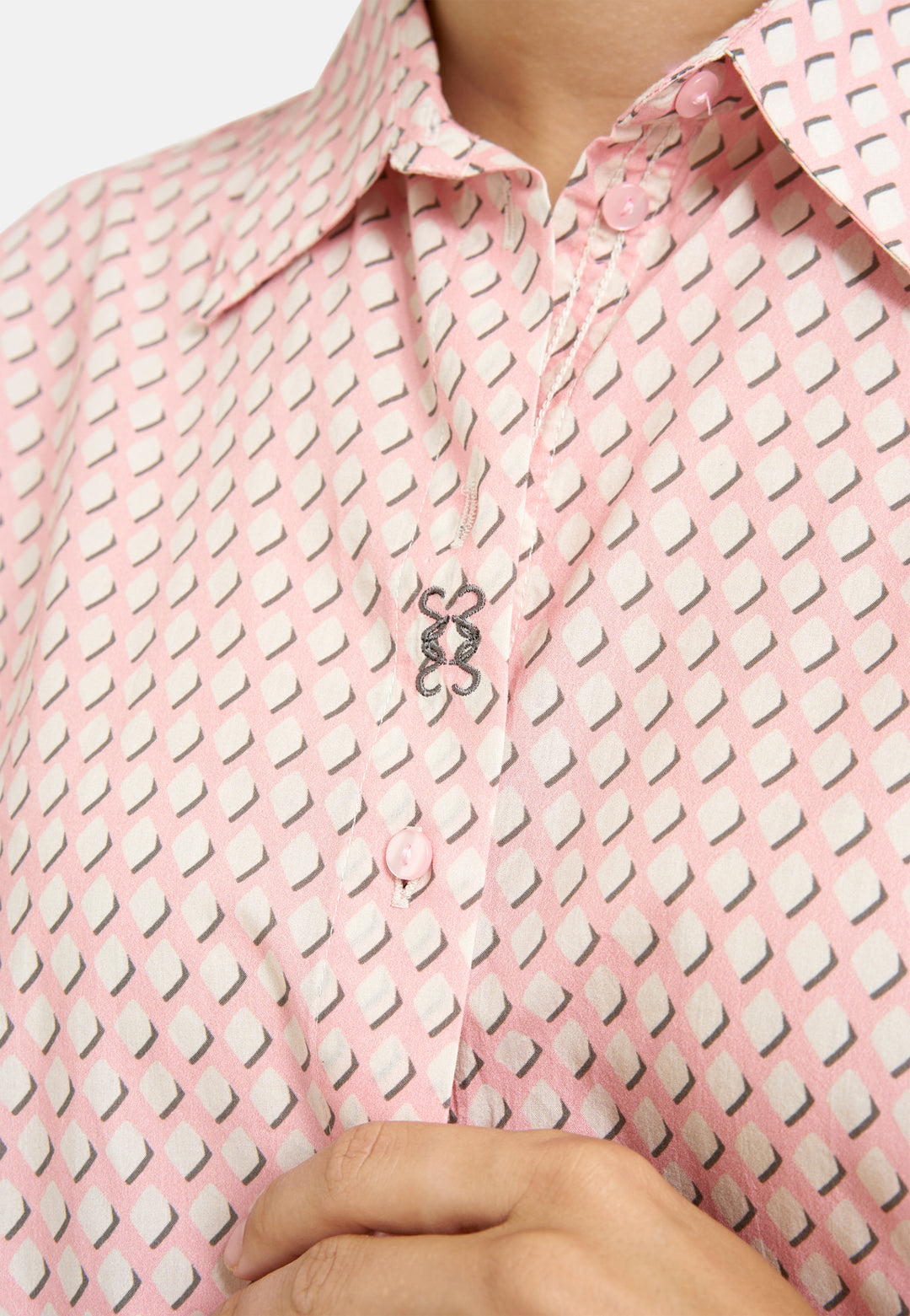 VOLUM SLV SHIRT COLLAR BLOUSE, BUBBLEGUM PRINT 1452 Bild 6