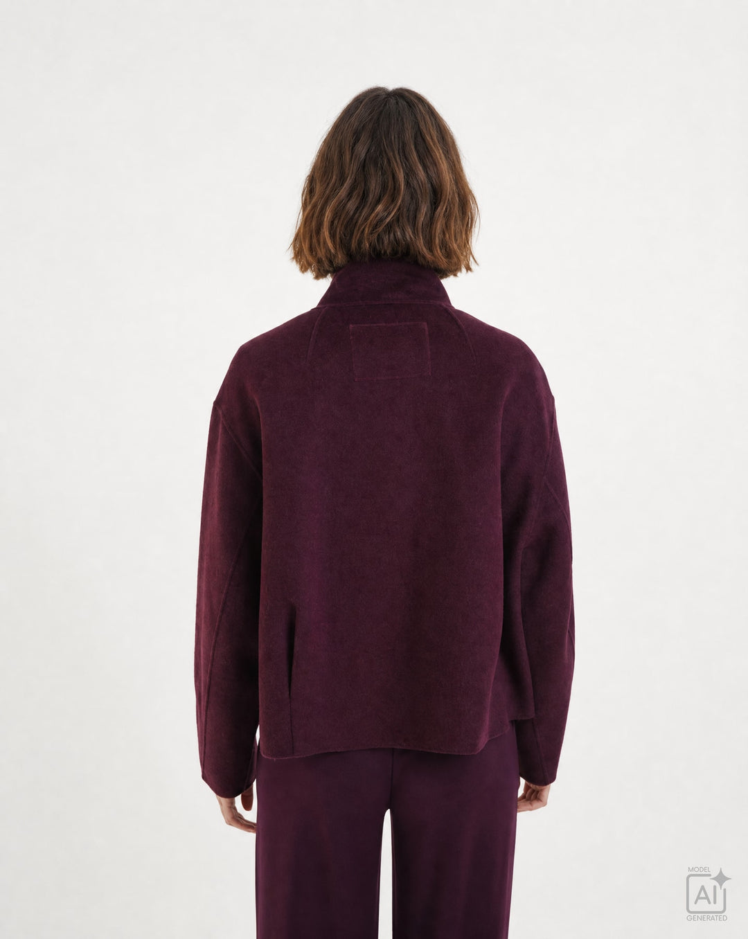 WOOLBLENDED SHORT JACKET, PLUM 508 Bild 2