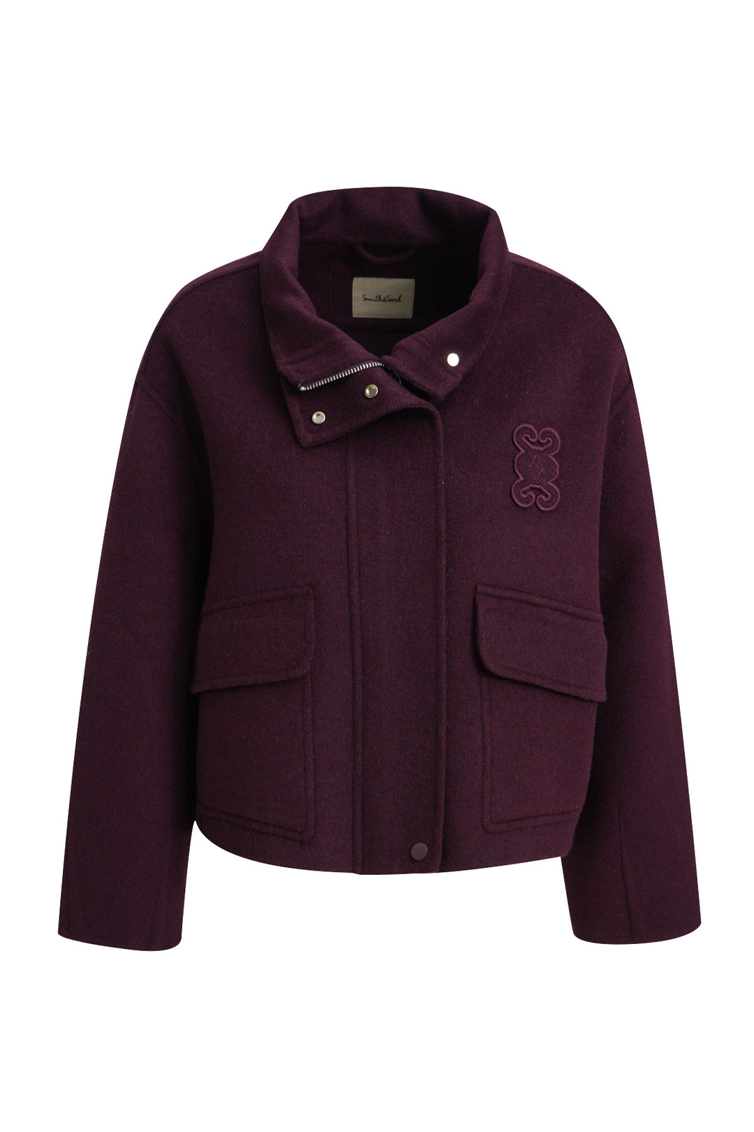 WOOLBLENDED SHORT JACKET, PLUM 508 Bild 5