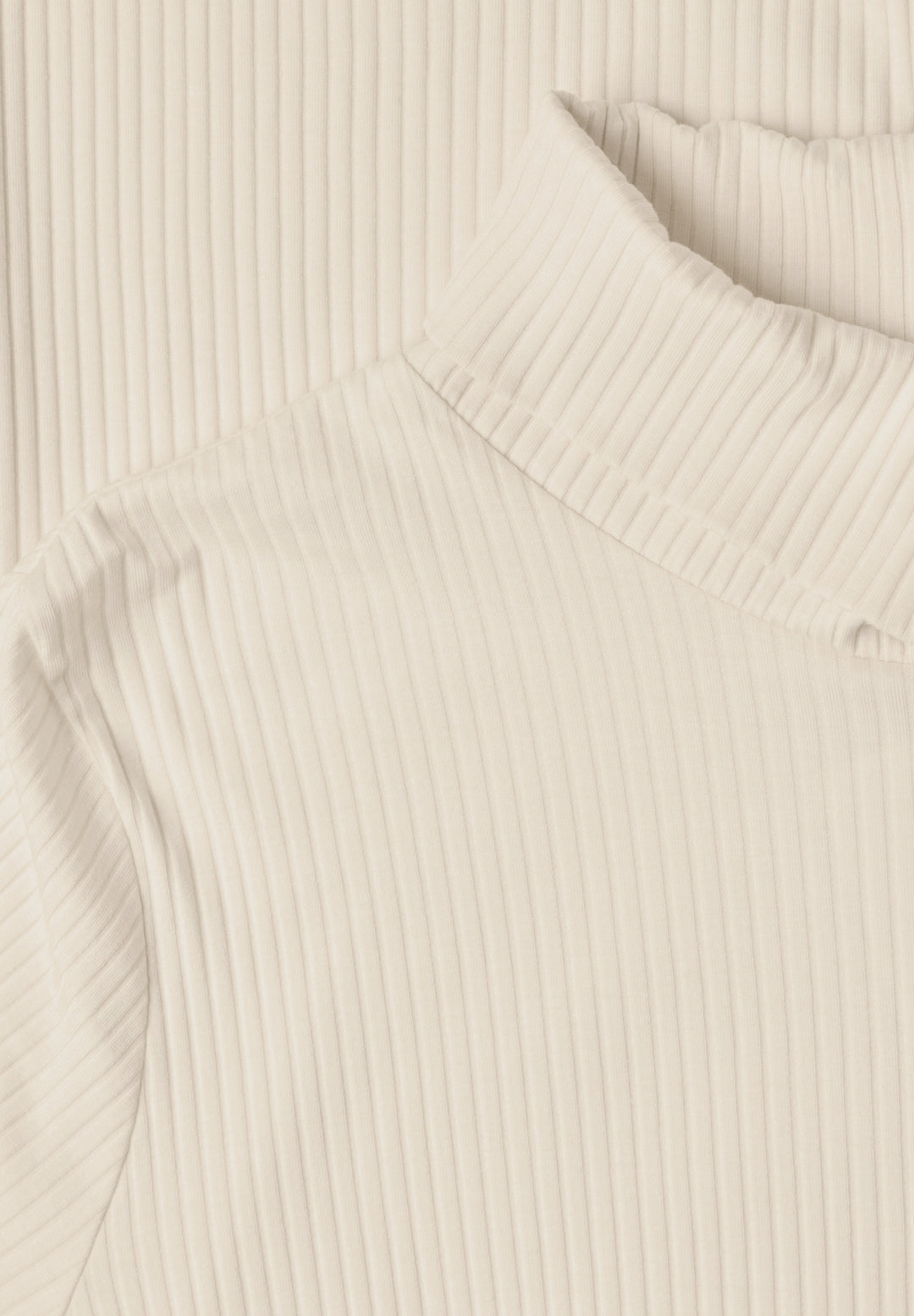 basic big rib roll neck shirt, pure beige 17931 Bild 2