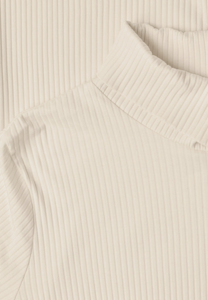 basic big rib roll neck shirt, pure beige 17931 Bild 2