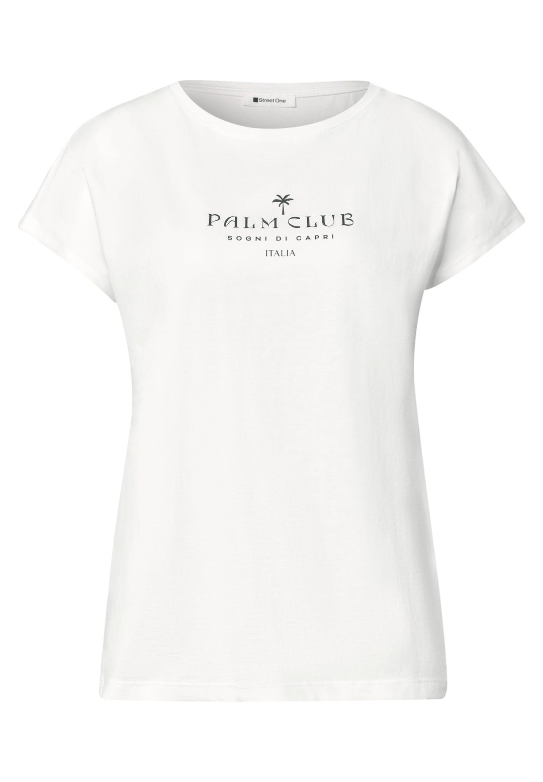 basic wording print shirt, off white 20108 Bild 1
