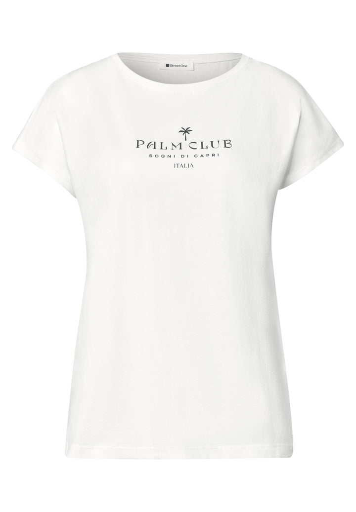 basic wording print shirt, off white 20108 Bild 1