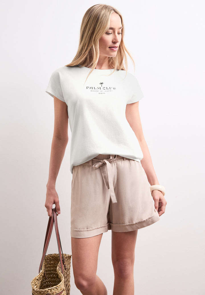 basic wording print shirt, off white 20108 Bild 3