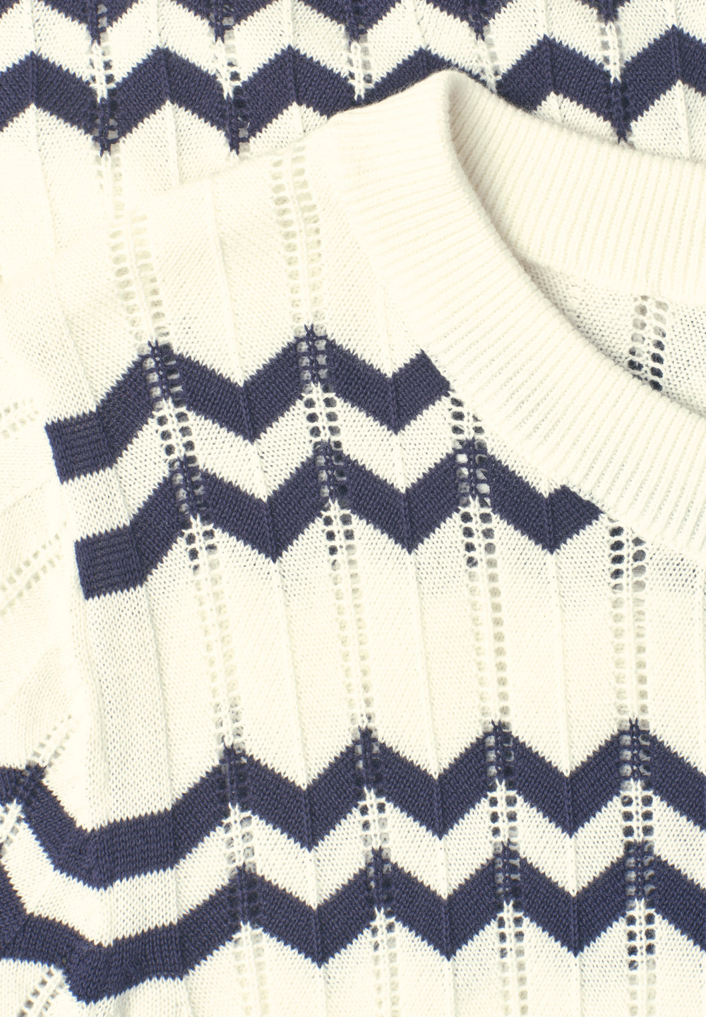 bi-colored zig-zag sweater, off white 20108 Bild 2