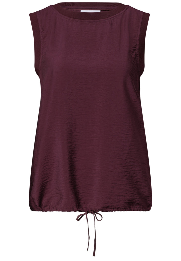 Blousetop w tape detail UNI, rustic rouge 17820 Bild 1