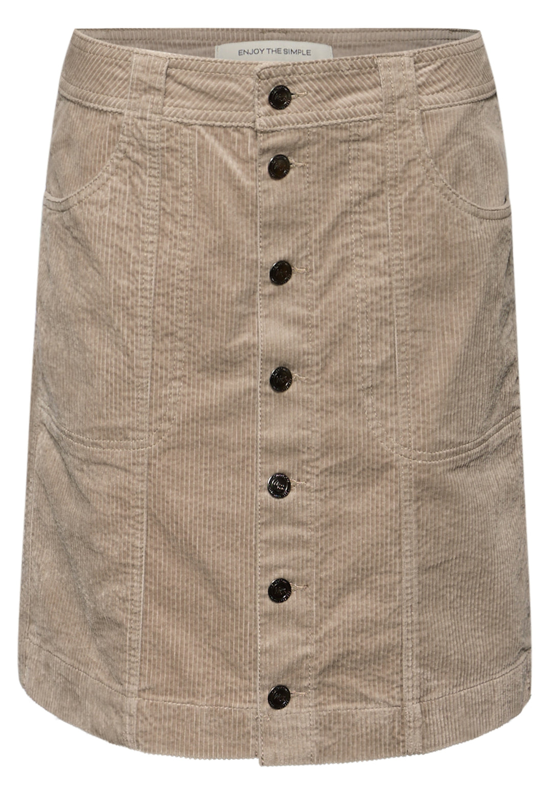 Button through corduroy skirt_, flowing beige 17105 Bild 1