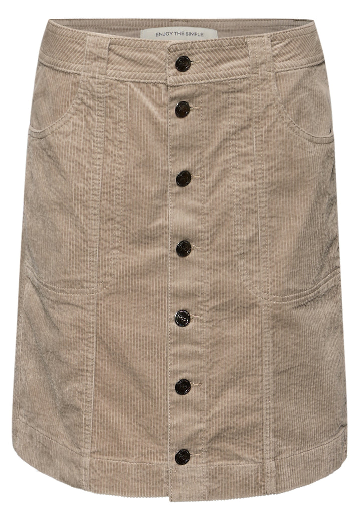 Button through corduroy skirt_, flowing beige 17105 Bild 1