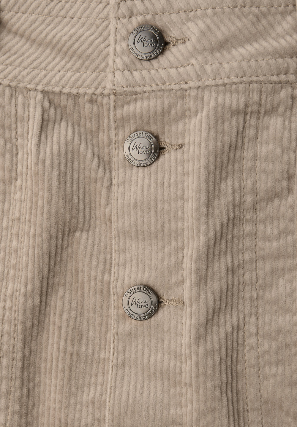 Button through corduroy skirt_, flowing beige 17105 Bild 2