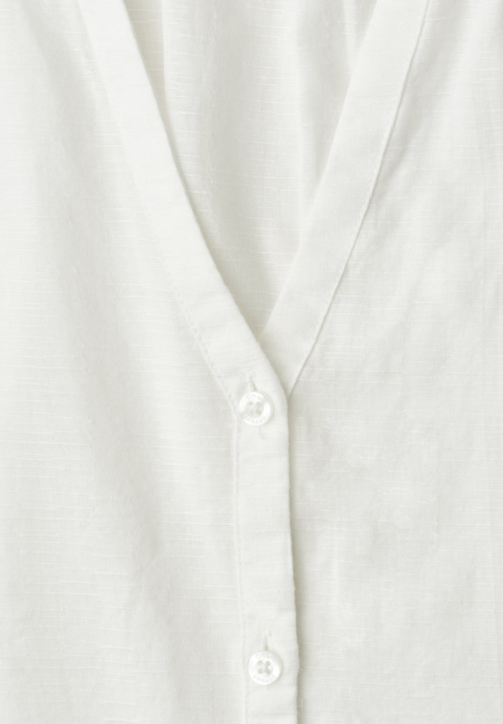 Buttoned splitneck blouse w ta, off white 10108 Bild 2
