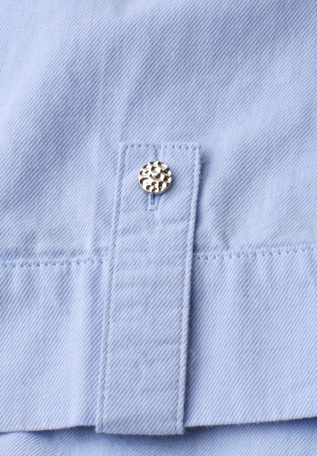 Chambray splitneck shirtcollar, original blue 12289 Bild 2